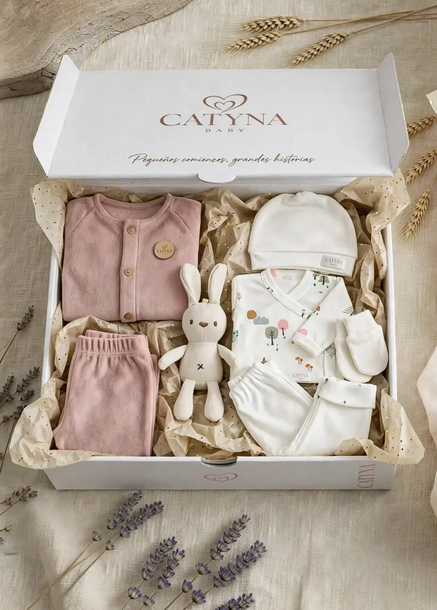 Set Catyna rosa en su caja