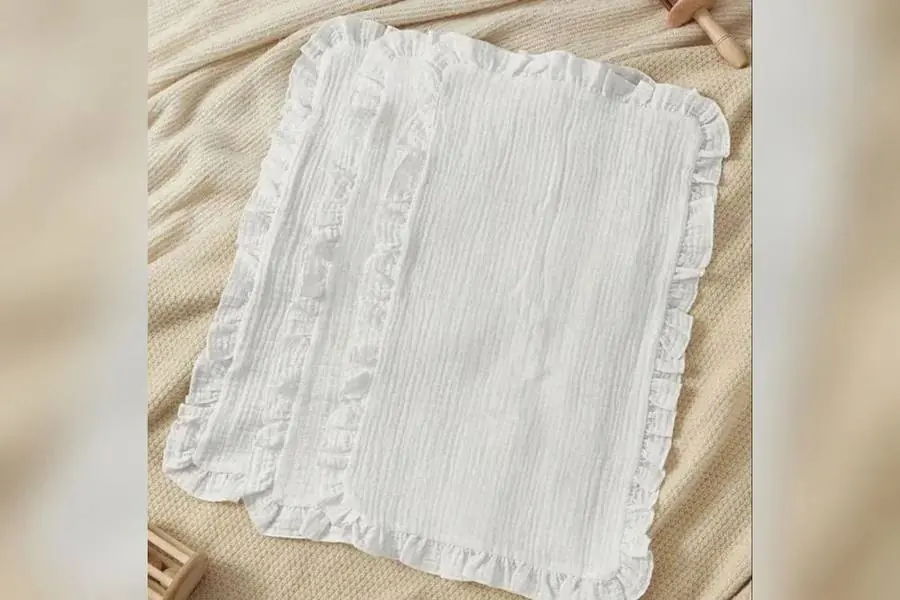 Pack de 3 babitas de muselina blancas
